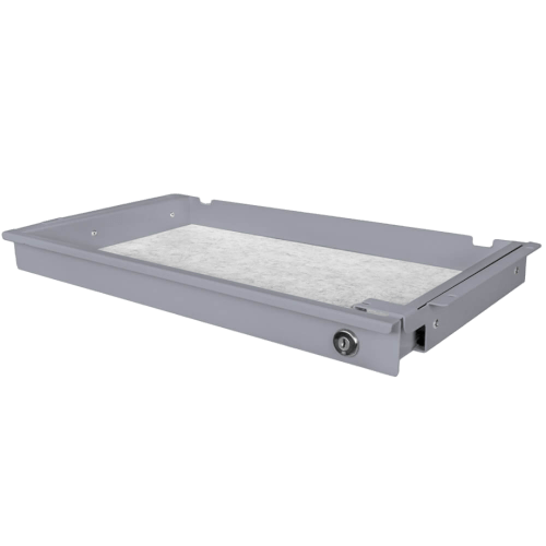 Liftor Safety Slim, zamykana metalowa szuflada, szary